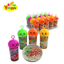 Cute cartoon bottle sour sweet mini fruity tablet candy